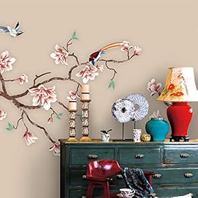 Wall Murals for Bedroom Chinese Style Removable Wallpaper Peel and Stick Wall Stickers - 66x96 inches