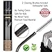 CAPRIER 10 Reusable Straws 10.5 inches Premium Set, Extra Long Stainless Steel Straws, Metal Straws for Yeti Tumbler, No Fading Color Dishwasher (10 Straws, 2 Brush, 1 Handmade Case, 1 Pouch) | Silver
