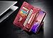 XRPow Galaxy S10 Plus Case Wallet, S10+ Detachable Slim Cover, Premium Leather Folio Magnetic Wallet Protection Card Slot Holder Removable Back Shell Carrying Cover for Samsung Galaxy S10 Plus RED