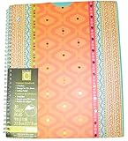 Carolina Pad Studio C College Ruled Poly Foil Cover Spiral Notebook ~ Taj Mahal (Orange and More; 80 Sheets, 160 Pages)