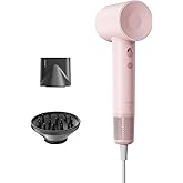 Laifen Hair Dryer Swift SE, 200 Million Negative Ionic Blow Dryer with 105,000 RPM Brushless Motor 1400W Powerful Fast Drying High-Speed Low Noise Hairdryer with Magnetic Nozzle & Diffuser (Pink)
