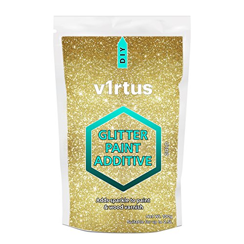 V1RTUS Gold Glitter Paint Crystal Additive 100g / 3.5oz for Acrylic