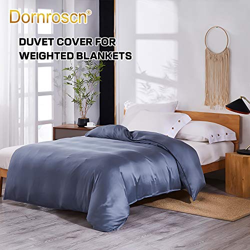Dornroscn Cooling Bamboo Duvet Cover for Weighted Blanket Removable