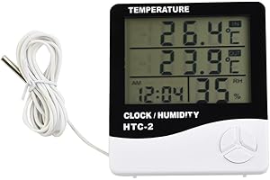 HogarTech Digital Weather Station with Outdoor Sensor Indoor/Outdoor Temperature & Humidity Monitor, Thermometer Hygrometer, 