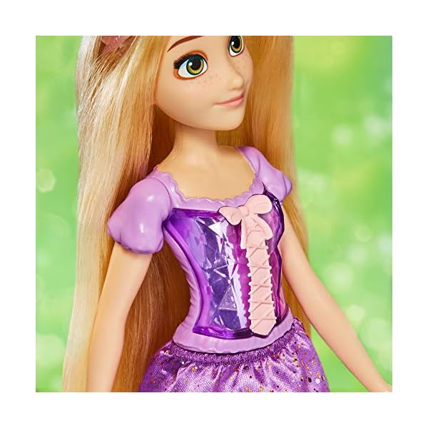 Disney Princess Royal Shimmer Rapunzel Doll, Fashion Doll with Skirt and Accessories, Toy for Kids Ages 3 and Up