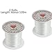 Crystal Thread,Vayne 2Rolls Bead Craft Crystal, Stretchy String/Thread,White Elastic Round Line Bobbin Beading Jewelry Making Bracelet Crystal String Cord Dia 0.5-0.6mm