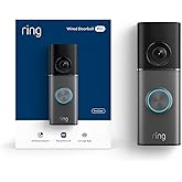 Ring Wired Doorbell Pro (Newest Model) — Retinal 4K with wide-angle video, 10x Enhanced Zoom, and Low-Light Sight, Deep Silve