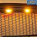 EAG Replacement Upper Grille Front Grill with Amber LED Lights Fit for 10-13 Tundra - Matte Black