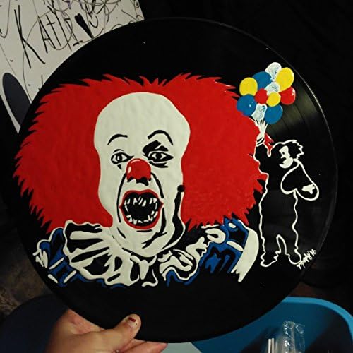 Hand painted Stephen King IT vinyl record wall art