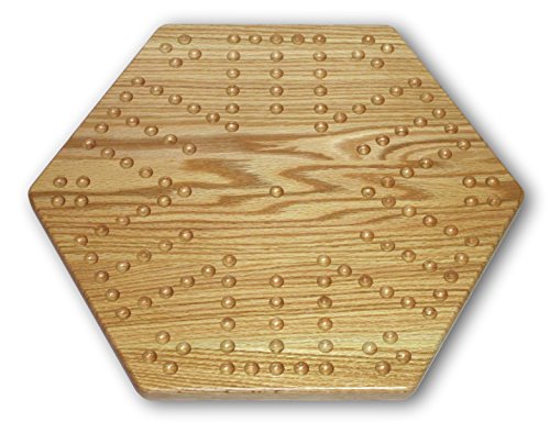 Solid Oak Double-sided 16 Aggravation (Wahoo) Board Game Set by AmishToyBox.com
