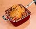 BulbHead Red Copper Square Pan 5 Piece Set by BulbHead, 10-Inch Pan, Glass Lid, Fry Basket, & More