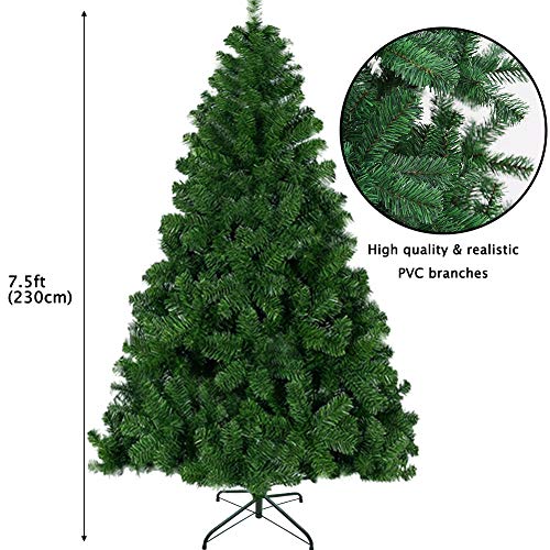 MAGGIFT 7.5 ft Artificial Christmas Tree Upgrade Fake Xmas Tree with