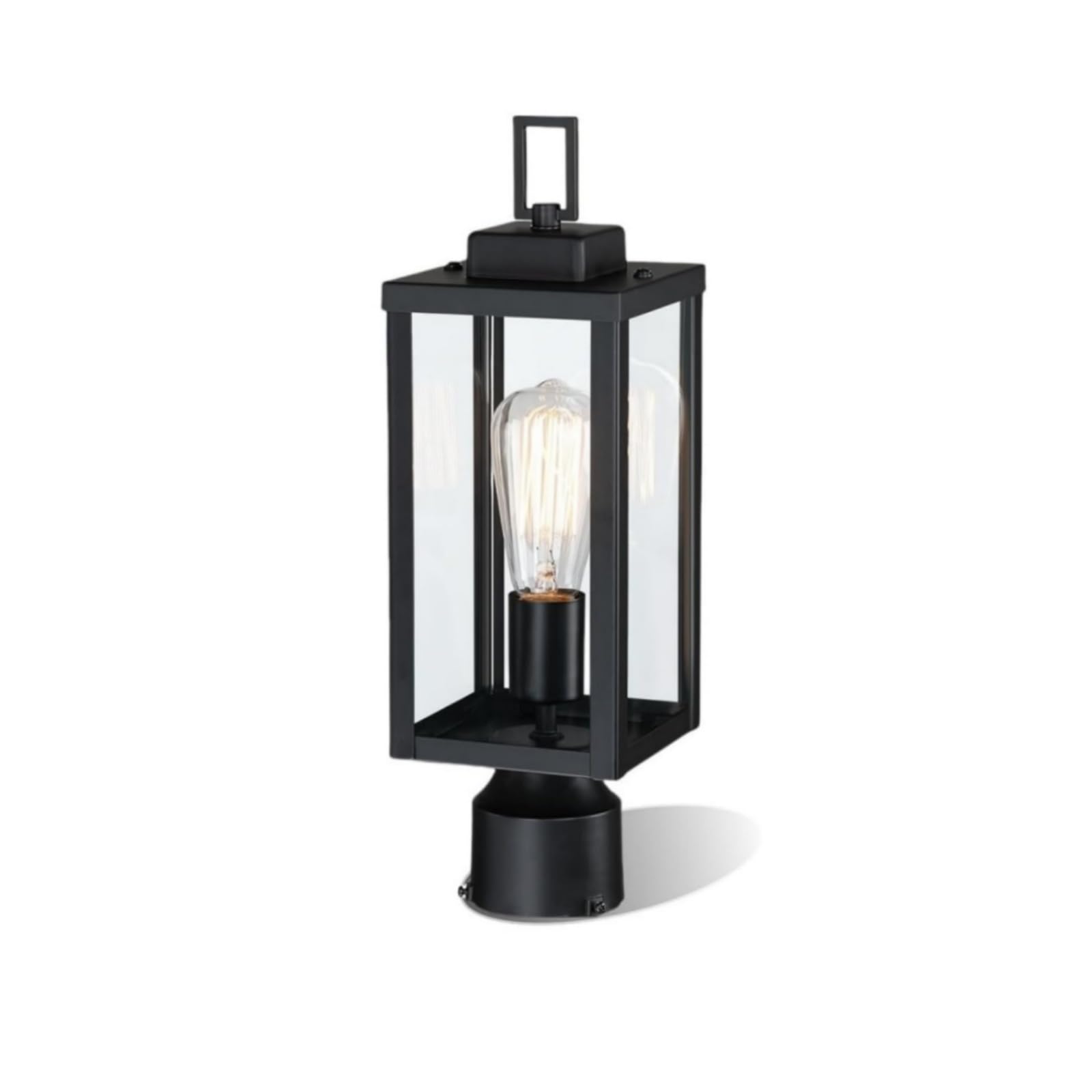 Photo 1 of WISBEAM Outdoor Post Light, Pole Lantern, E26 Base 60W Max, Metal Housing Plus Glass, ETL Qualified, Bulbs not Included