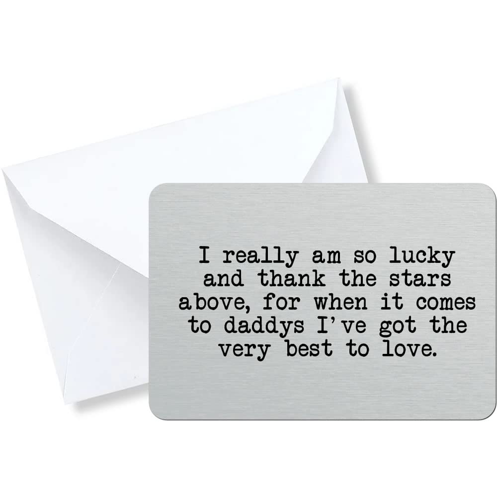 Daddy Metal Sentimental Keepsake Gift Credit Card Sized Wallet Card Fathers Day Birthday Christmas