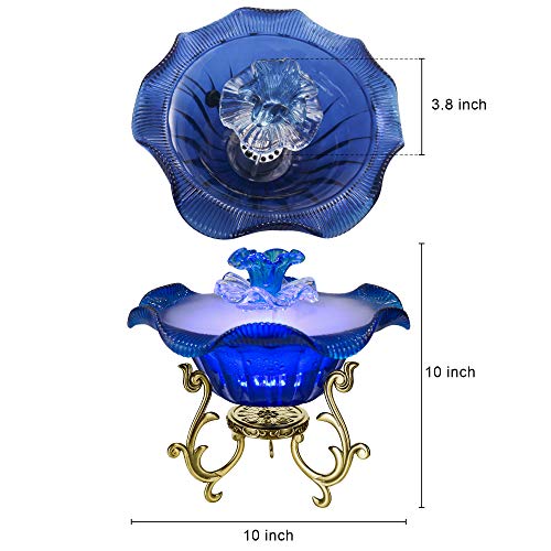 SUMGREEN Desktop Water Fountain Aromatherapy Tabletop Mist Fountain Aroma with LED Colorful