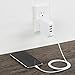 Amazon Basics 40W 4-Port USB Wall Charger - White