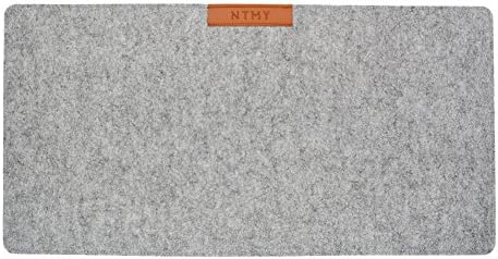 NTMY 2 Set Multifunctional Computer Desk Mat Felt Mouse Pad Perfect for Office and Hone, 25.513 inch(Light Gray)
