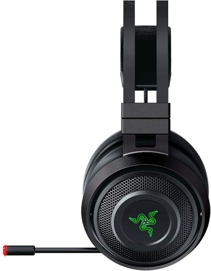 Razer Nari Ultimate Wireless 7 1 Surround Sound Gaming Headset Thx Audio Haptic Feedback Auto Adjust Headband Chroma Rgb Retractable Mic For Pc Ps4 Renewed Computers Accessories Amazon Com