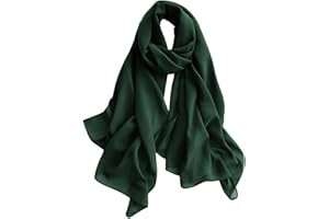 HAREWOM Chiffon Hijab for Women Sheer Shawl and Wraps for Wedding Bridal Scarves Summer Lightweight Sun-proof Scarf