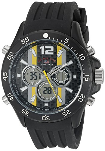 U.S. Polo Assn. Sport Men's US9524 Analog-Digital Display Analog Quartz Black Watch