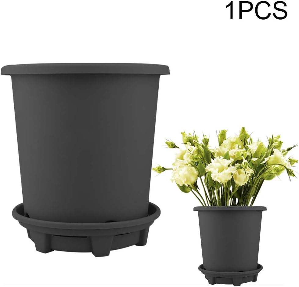 WDDH 4.7inch Plant Net Pots, Round Plastic Nursery Pots with Drainage Trays, Garden Plastic Flower Pots, Slotted Mesh Pots Bucket, for Orchid Hydroponics Plant