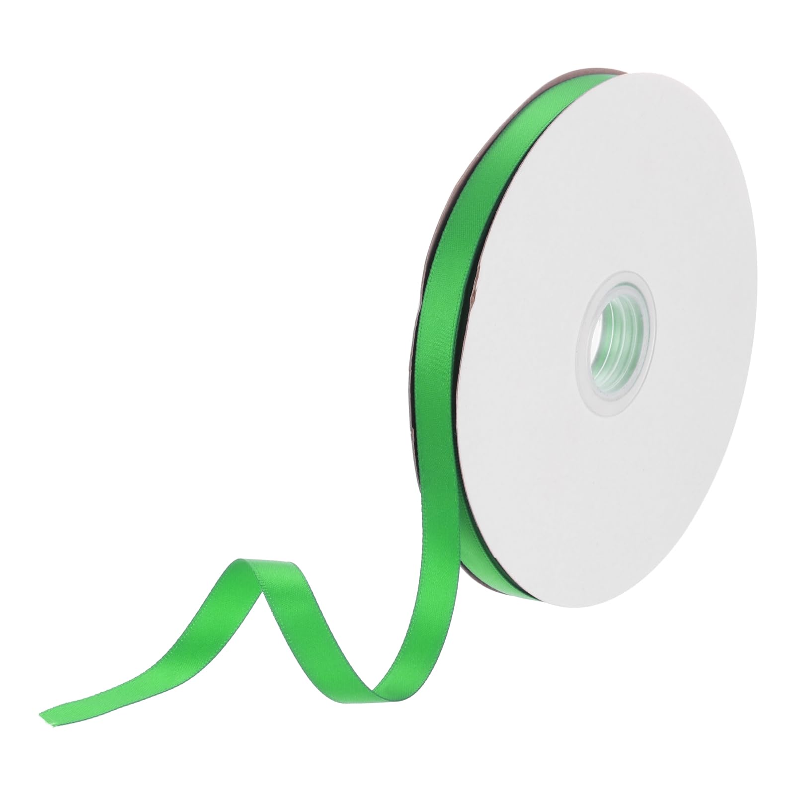 DMiotech 10mm Satin Ribbon 46m/150ft Thin Double Face Fabric Grosgrain Ribbon for Gift Wrapping Floral Hair Flower Bouquet, Green