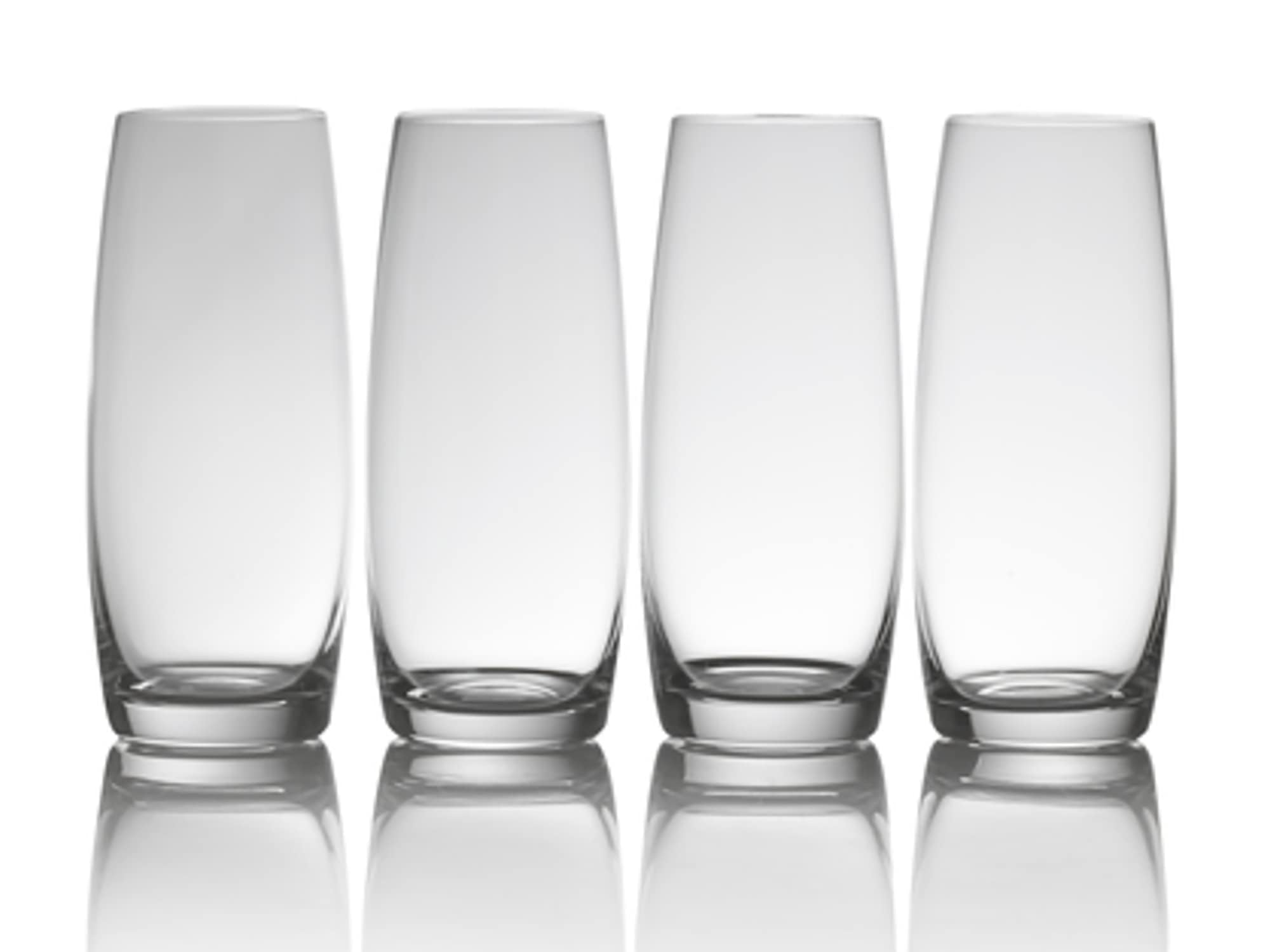 MIKASA Julie Luxury Lead Free Crystal Champagne Flute Glasses, 500 ml, Clear, Set of 4 — image 1