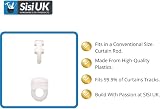SISI UK Curtain Track Gliders Hooks Pack 20 White VW Campervan Caravan view 3