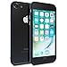 iPhone 7 Bumper Case, FlexGear [S-Bumper] Hard TPU Bumper + Glass Screen Protector (Matte Black)