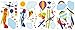Vintage Airplanes Nursery Kids Room Peel & Stick Wall Art Sticker Decals for Babies Infants Toddlers