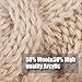Winter Wool Mitten Gloves For Women, Warm Knit Touchscreen Thermal Cable Gloves With Thick Fleece Lining (Black)