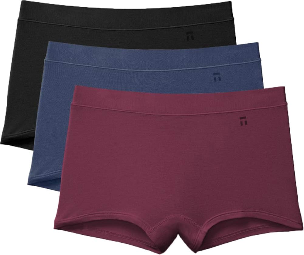 3 Pack Tommy John Womens Second Skin Boyshort Panties Comfortable Boxer