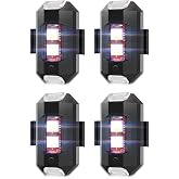 QVEVDACAR LED Strobe Drone Lights, 7 Colors Mini USB Rechargeable Lighting | 30 Modes, Anti-Collision Tail Lights for Aircraft Flying, Motorcycles, Trucks, Cars, Bike