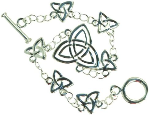 Polished Silver Trinity Knot Toggle Bracelet