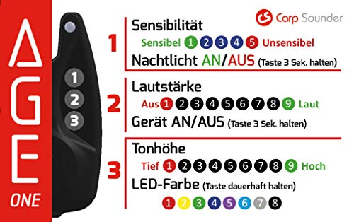 Carp Sounder Age one Funkbissanzeiger zum Karpfenangeln, Bissanzeiger für Karpfen, elektronischer Karpfenbissanzeiger – Bild 5