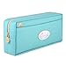SAMAZ Large Capacity Canvas Pen Pencil Case Stationery Pouch Bag Case Cosmetic Bags (Blue)
