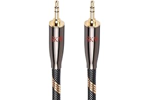 SKW Audiophiles Higher Gauge AUX Cable 3.5mm Male to Male Jack Cable with Diameter 6.8mm Stereo Audio Cable 3.2ft(1m)