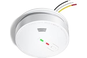 SITERLINK Smoke Detector Hardwired, Smoke Alarm Interconnected with Battery Backup, Photoelectric Fire Alarms Smoke Detectors with LED Lights, UL217 Listed Fire Alarm for House, GS517