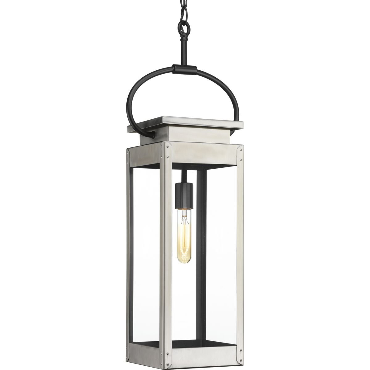 Progress Lighting P550018-135 Union Square Stainless Steel One-Light Hanging Lantern