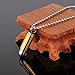 HooAMI Cremation Jewelry Gold Silver Bullet Urn Necklace Ash Keepsake Memorial Pendant for Men 33mm