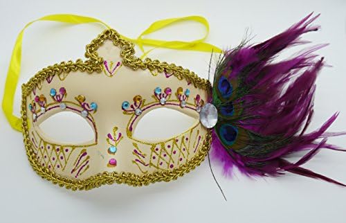 Disconano Sexy Face Mask Costume Carnival Party Masquerade Feathers Anonymous Masks (T1-buff)