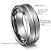 King Will CLASSIC 8mm High Polish/Matte Finish Men's Tungsten Ring Wedding Band Comfort Fit 11