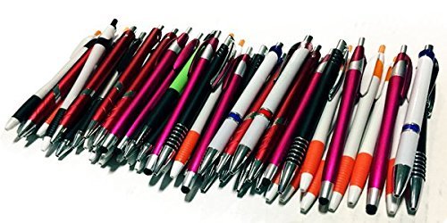 (50) Unique City Ball Point Retractable Plastic Pens