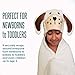 Bamboo Hooded Bath Towel with Cute Detailed Puppy Character. Extra Large For Baby, Infant, Toddler, Small Children. Thick Absorbent 500 GSM. Light Weight, Machine Wash with BONUS Wash Cloth Included