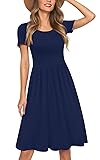 AYIFU Womens Short Sleeve Empire Waist Dresses