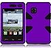 For LG 840G LG840G Dynamic Hybrid Tuff Hard Case Snap On Phone Silicone Cover Dark Purple/Black Accessory