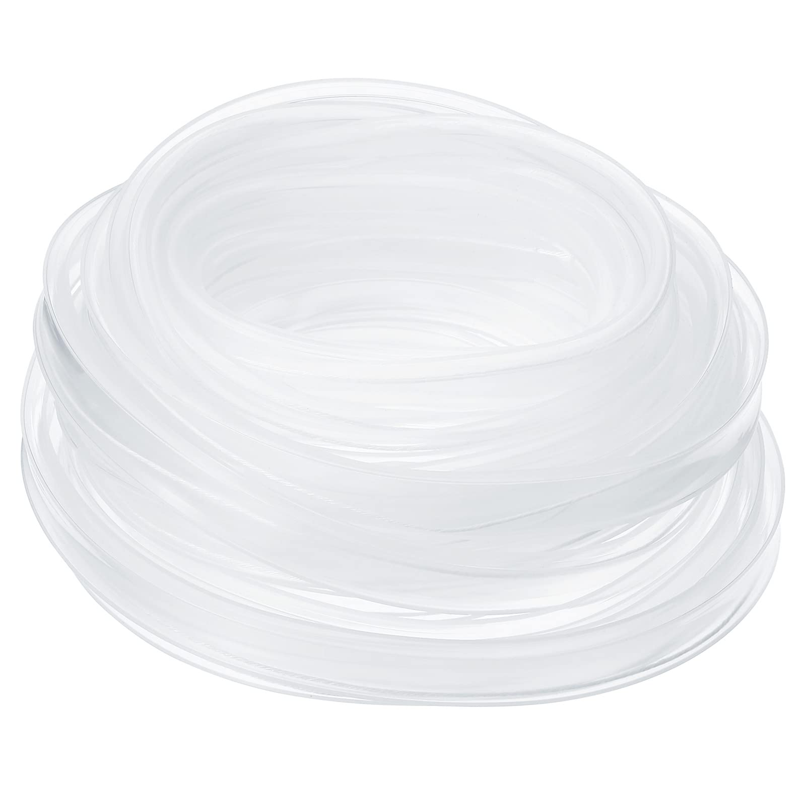 PATIKIL 16.4ft Silicone Tube Sleeve, Flat Flexible IP67 Waterproof Protection Cover Fit 3528/2835/3014 8mm Wide Non-Weatherproof LED Strip, Clear