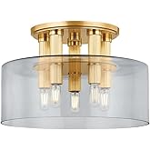 Hudson Valley Lighting 5135-AGB Crystler - 5 Light Flush Mount-9.75 Inches Tall and 15 Inches Wide