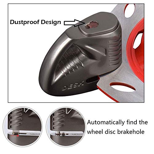 obdator Disc Brake Lock Anti-Theft Motorcycle Wheel Lock Motorbike Disc Lock for Motorcycles, Bicycles and Scooters Brake Disc Wheel Lock (No Alarm) - Thumbnail 4