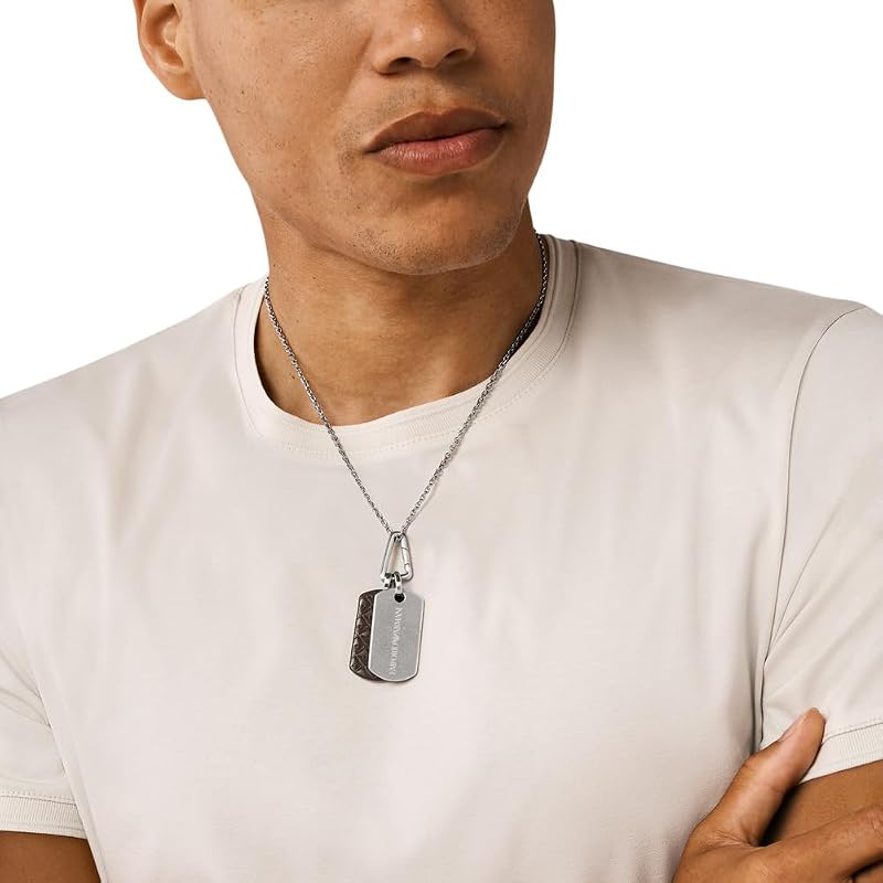 Pendentif en Acier inoxydable argenté pour Homme EGS3133040, Taille Unique, Acier inoxydable, Pas UNE Pierre précieuse, Taille Unique, Acier inoxydable, Pas de gemme